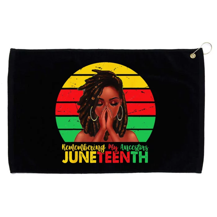 Juneteenth Wo Loc'd Hair Remebering My Ancestors Grommeted Golf Towel