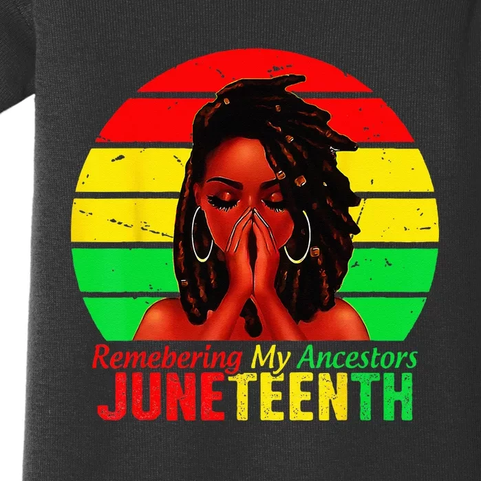 Juneteenth Wo Loc'd Hair Remebering My Ancestors Baby Bodysuit