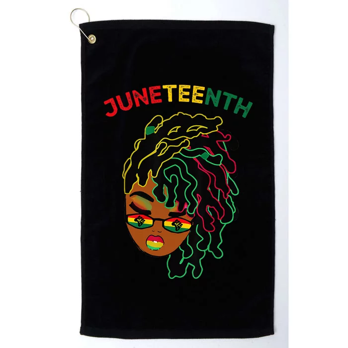 Juneteenth Wo Loc'd Hair Remembering My Ancestors Platinum Collection Golf Towel