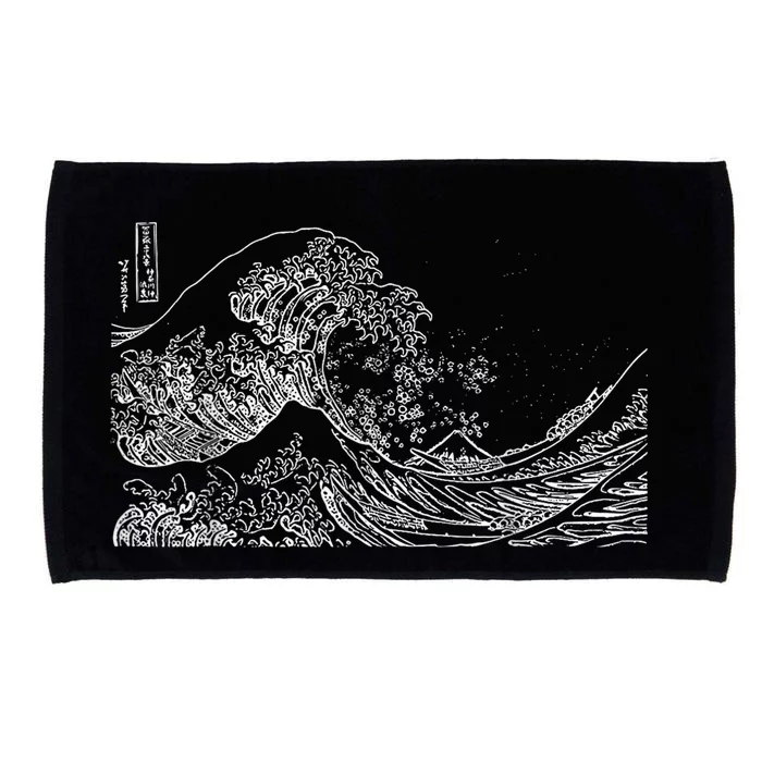 Japanese Wave Ocean Traditional Japan Graphic Microfiber Hand Towel