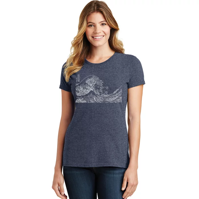 Japanese Wave Ocean Traditional Japan Graphic Women's T-Shirt