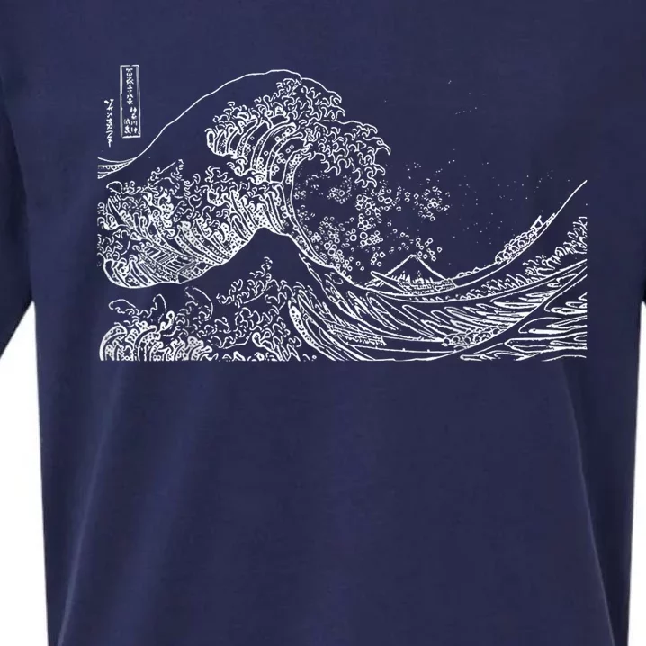 Japanese Wave Ocean Traditional Japan Graphic Sueded Cloud Jersey T-Shirt