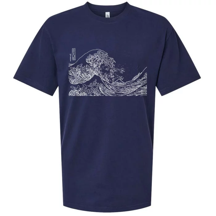 Japanese Wave Ocean Traditional Japan Graphic Sueded Cloud Jersey T-Shirt