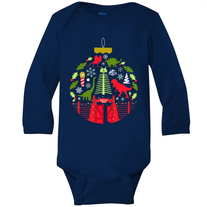 Jurassic World Ornament Baby Long Sleeve Bodysuit