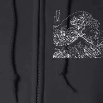 Japanese Wave Ocean Traditional Japan Full Zip Hoodie