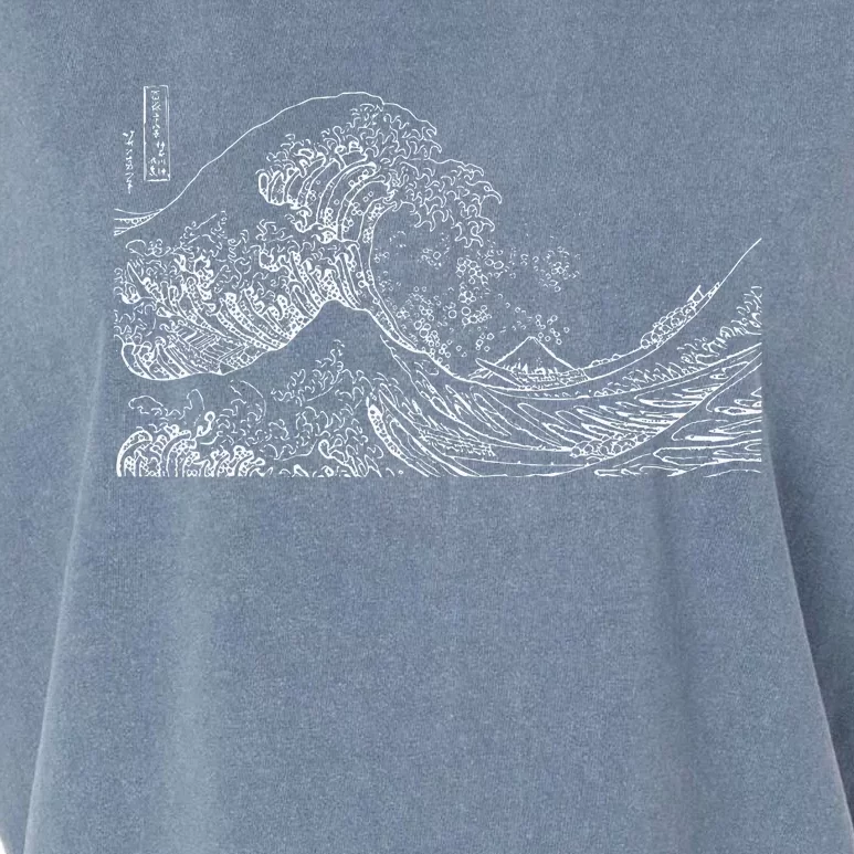 Japanese Wave Ocean Traditional Japan Garment-Dyed Women's Muscle Tee