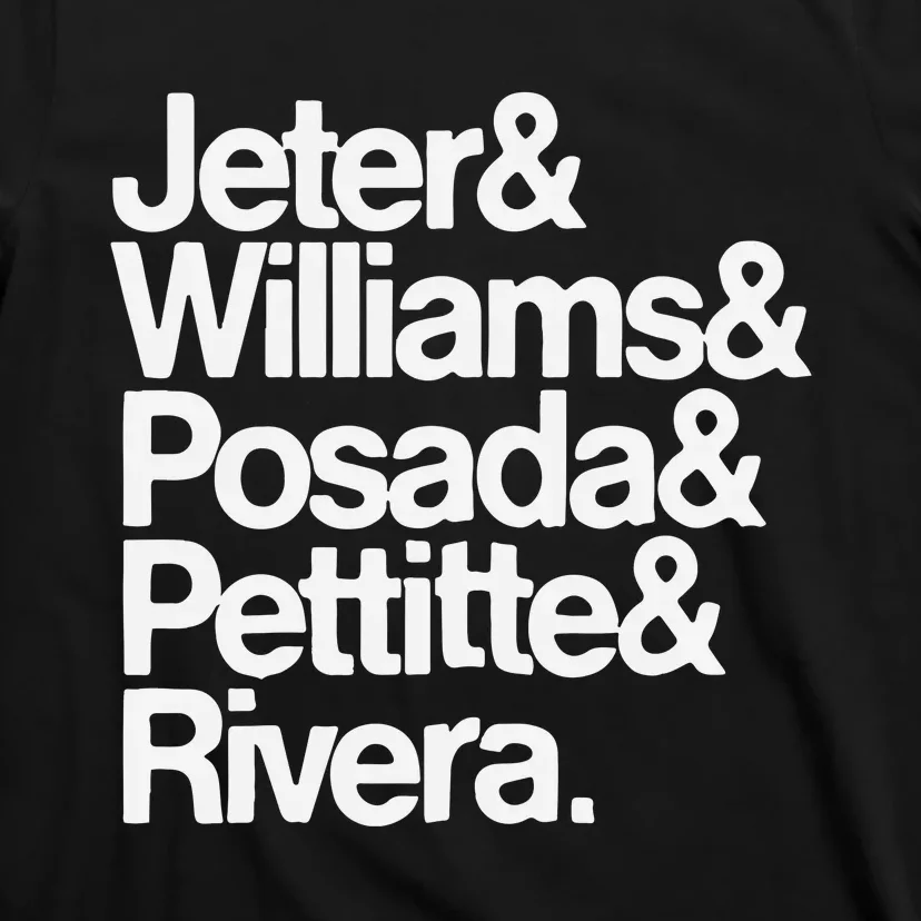 Jeter Williams Posada Pettitte Rivera T-Shirt