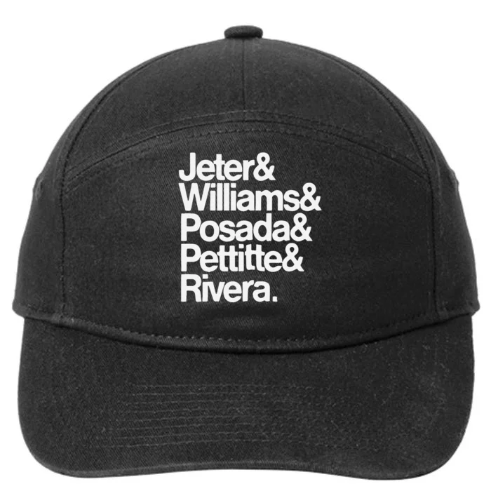 Jeter Williams Posada Pettitte Rivera 7-Panel Snapback Hat