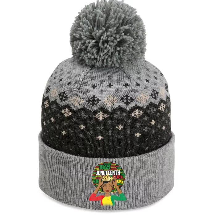 Juneteenth Women Queen African American Black Afro The Baniff Cuffed Pom Beanie