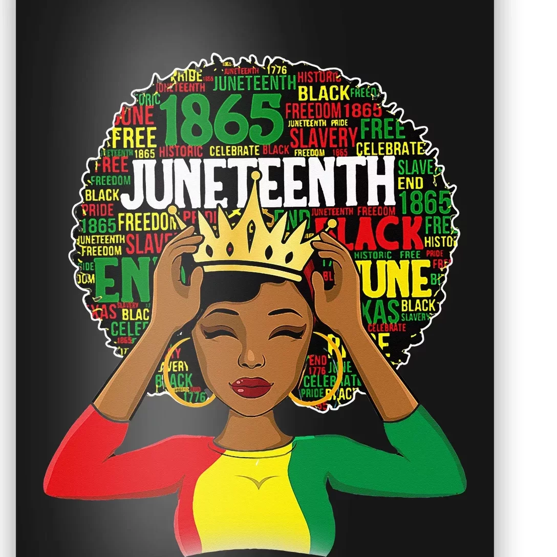 Juneteenth Women Queen African American Black Afro Poster