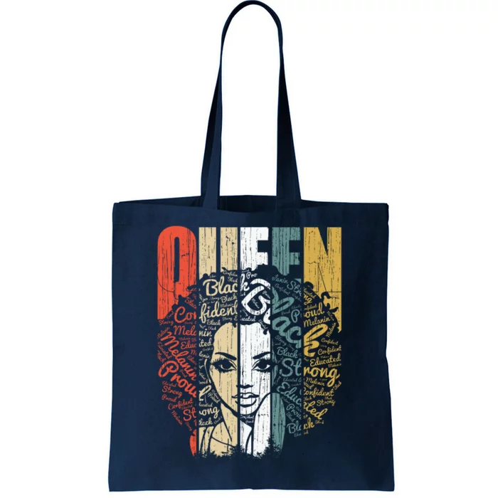 Juneteenths Wo Queen African American Natural Afro Tote Bag