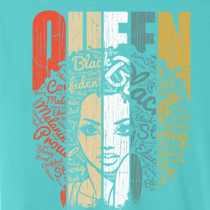 Juneteenths Wo Queen African American Natural Afro ChromaSoft Performance T-Shirt