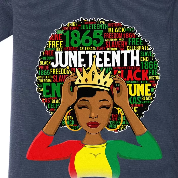 Juneteenth Women Queen African American Black Afro Baby Bodysuit