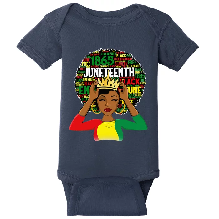 Juneteenth Women Queen African American Black Afro Baby Bodysuit