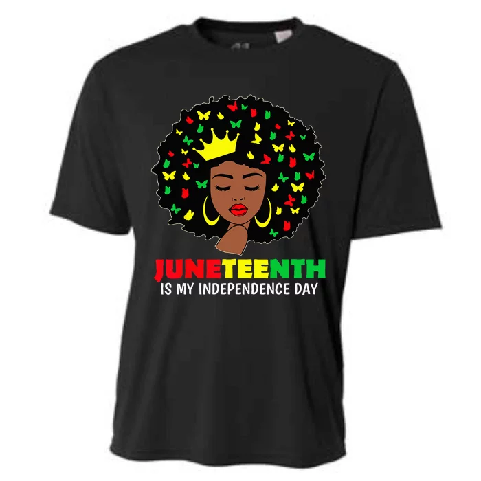 Juneteenth wo Queen African American black Wo Cooling Performance Crew T-Shirt