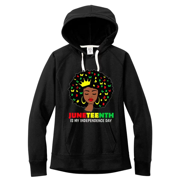 Juneteenth wo Queen African American black Wo Women's Fleece Hoodie