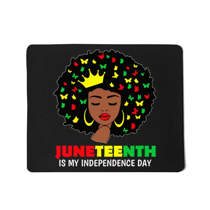 Juneteenth wo Queen African American black Wo Mousepad