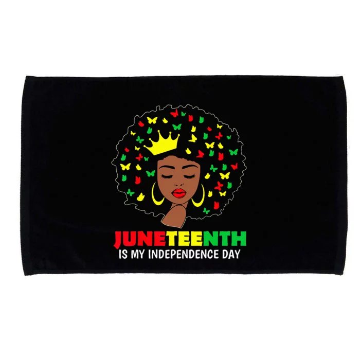 Juneteenth wo Queen African American black Wo Microfiber Hand Towel