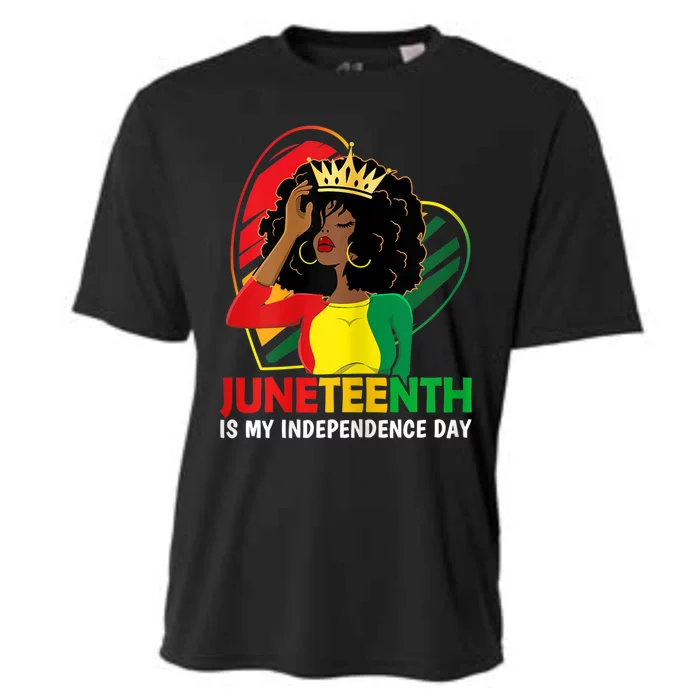 Juneteenth Women Queen African American Black Cooling Performance Crew T-Shirt