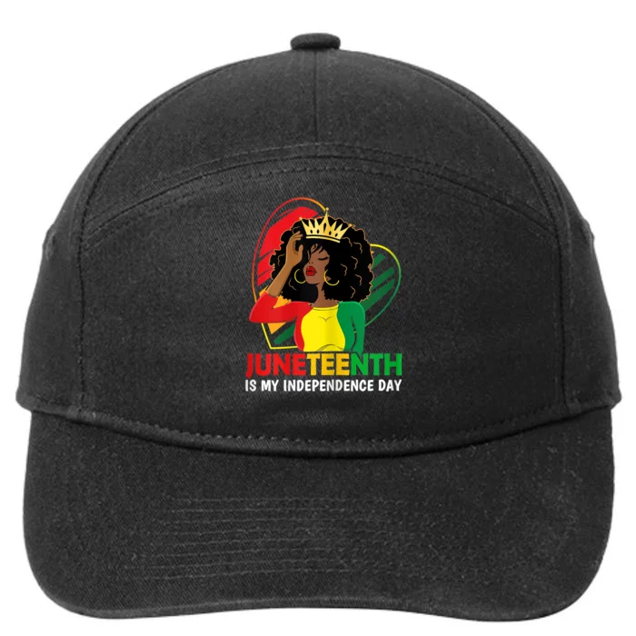 Juneteenth Women Queen African American Black 7-Panel Snapback Hat