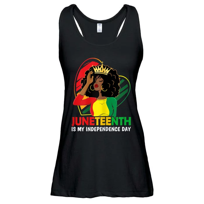 Juneteenth Women Queen African American Black Ladies Essential Flowy Tank