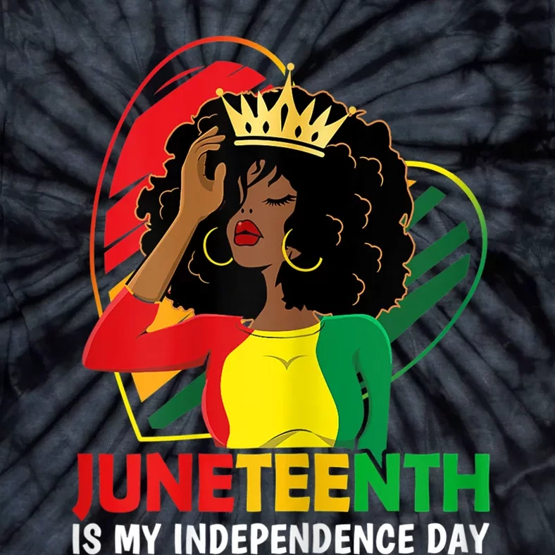 Juneteenth Women Queen African American Black Tie-Dye T-Shirt