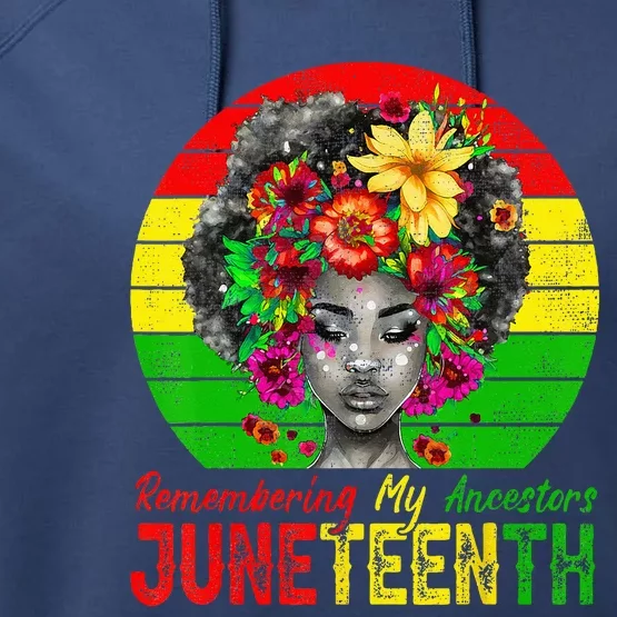 Juneteenth Wo Remembering My Ancestors Black Wo Performance Fleece Hoodie