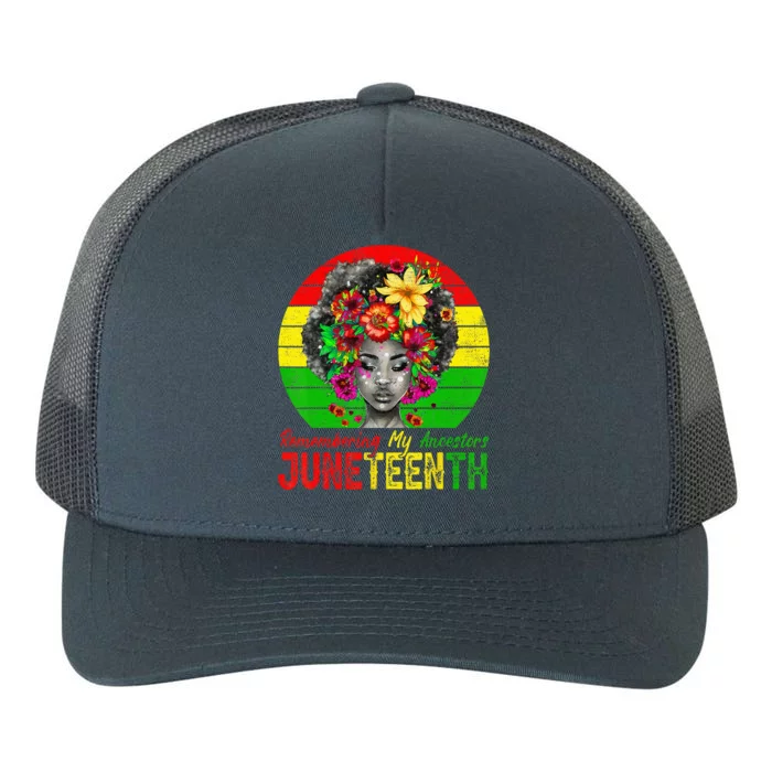 Juneteenth Wo Remembering My Ancestors Black Wo Yupoong Adult 5-Panel Trucker Hat