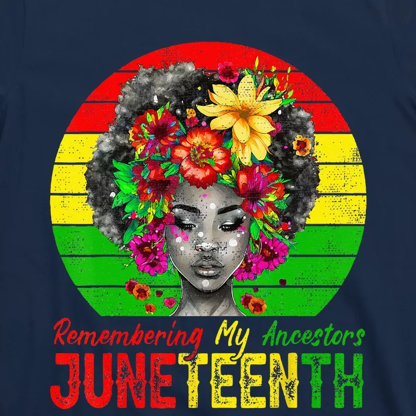 Juneteenth Wo Remembering My Ancestors Black Wo T-Shirt