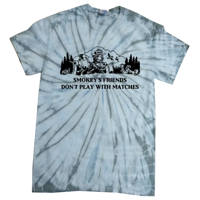 Johnb Wear Smokey’S Friends Don’T Play With Matches Tie-Dye T-Shirt