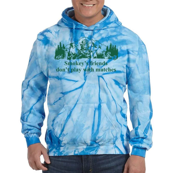 JohnB Wear Smokey’s Friends Don’t Play With Matches Tie Dye Hoodie