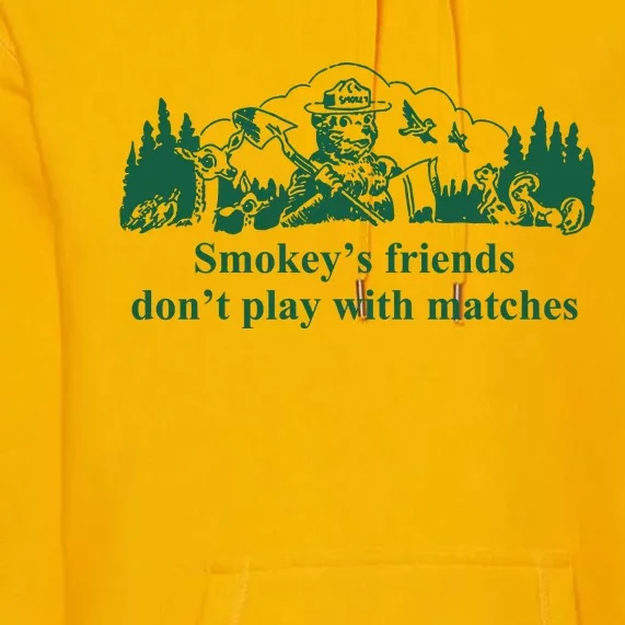 JohnB Wear Smokey’s Friends Don’t Play With Matches Premium Hoodie