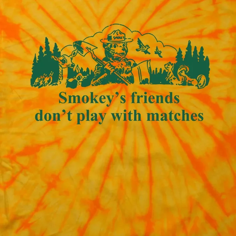 JohnB Wear Smokey’s Friends Don’t Play With Matches Tie-Dye T-Shirt