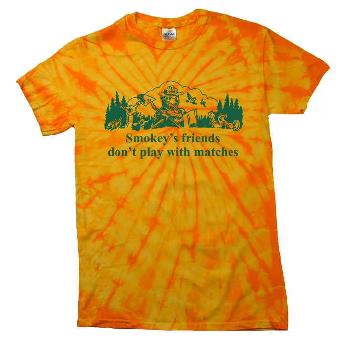 JohnB Wear Smokey’s Friends Don’t Play With Matches Tie-Dye T-Shirt