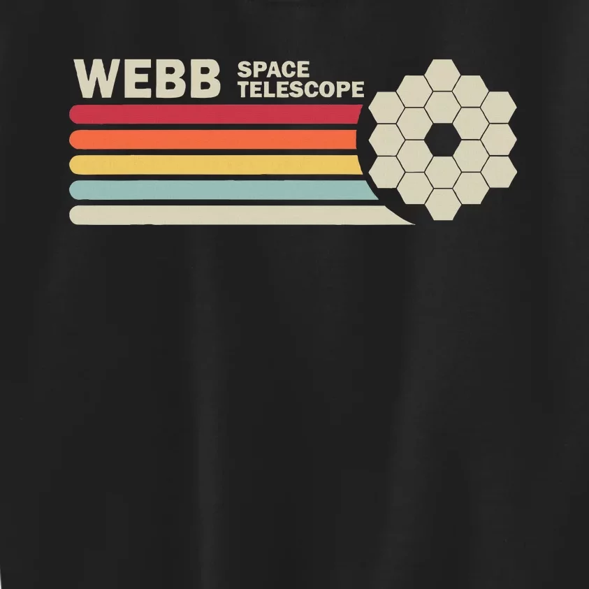 James Webb Space Telescope Retro Jwst Webb Telescope Kids Sweatshirt