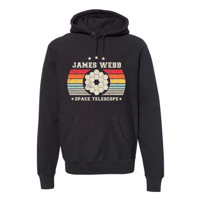 James Webb Space Telescope Retro Cosmic JWST Vintage Space Premium Hoodie