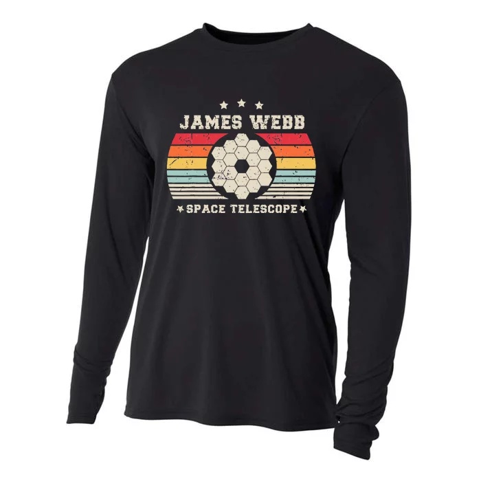 James Webb Space Telescope Retro Cosmic JWST Vintage Space Cooling Performance Long Sleeve Crew