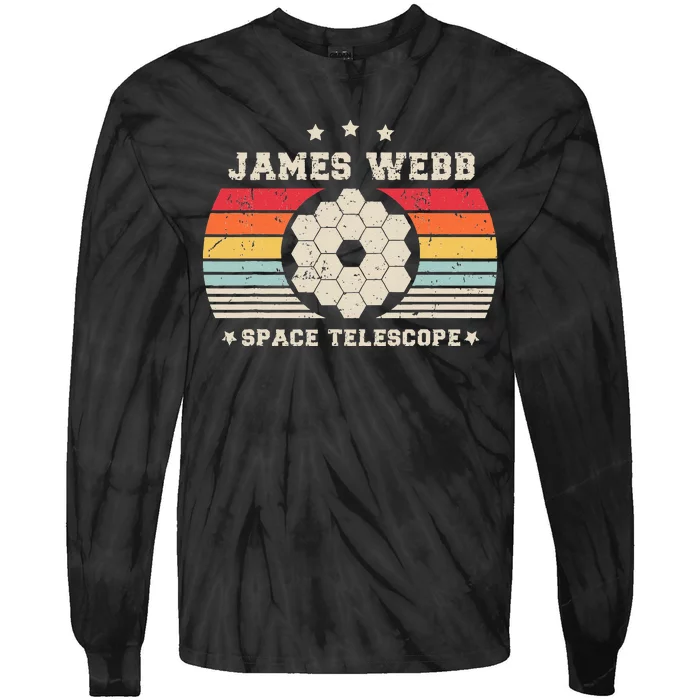 James Webb Space Telescope Retro Cosmic JWST Vintage Space Tie-Dye Long Sleeve Shirt