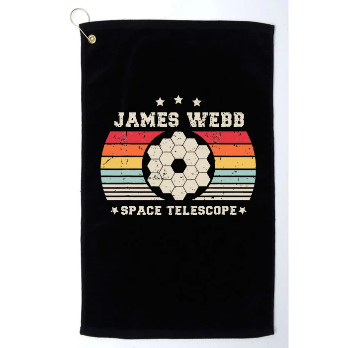 James Webb Space Telescope Retro Cosmic JWST Vintage Space Platinum Collection Golf Towel