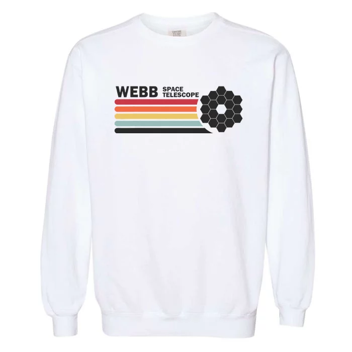 James Webb Space Telescope Retro JWST Webb Telescope Garment-Dyed Sweatshirt