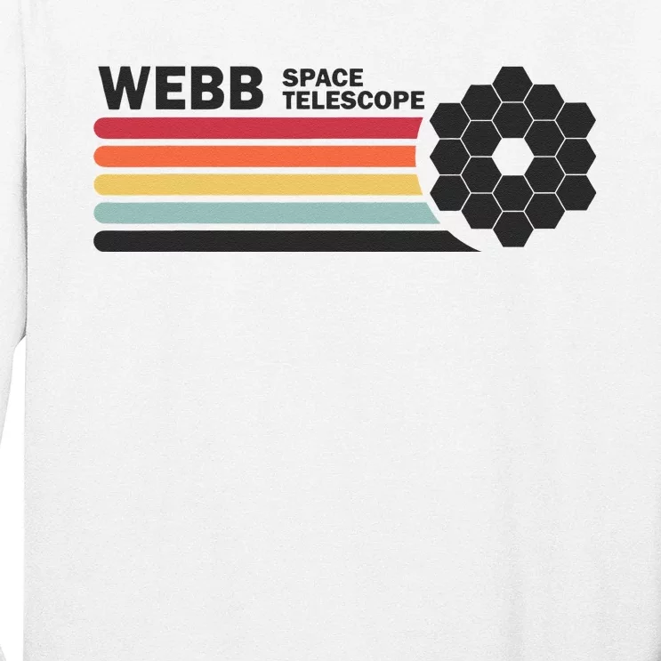 James Webb Space Telescope Retro JWST Webb Telescope Long Sleeve Shirt