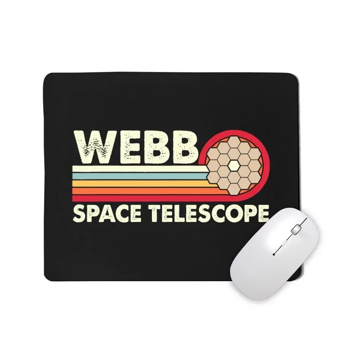 James Webb Space Telescope Retro JWST Webb Telescope Mousepad