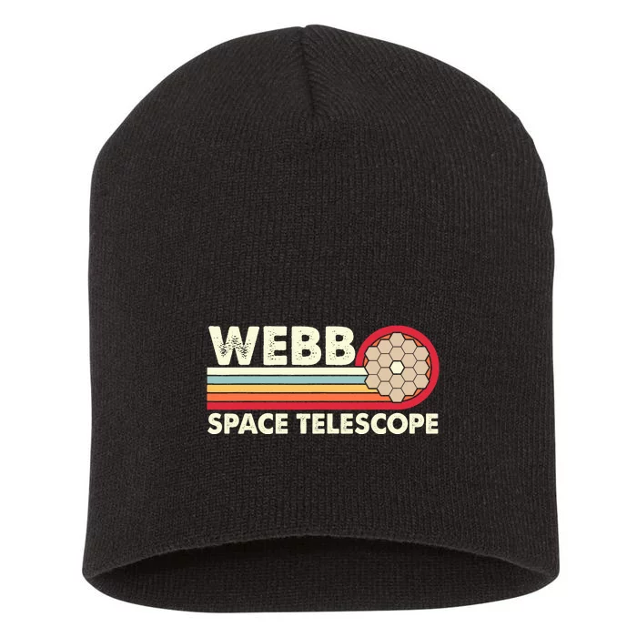 James Webb Space Telescope Retro JWST Webb Telescope Short Acrylic Beanie