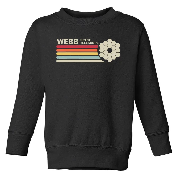 James Webb Space Telescope Retro Jwst Webb Telescope Toddler Sweatshirt