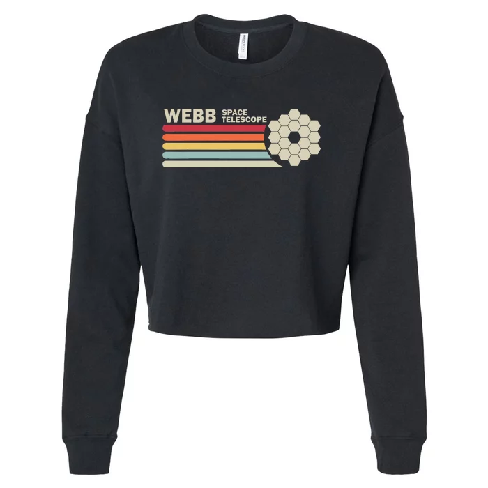 James Webb Space Telescope Retro Jwst Webb Telescope Cropped Pullover Crew