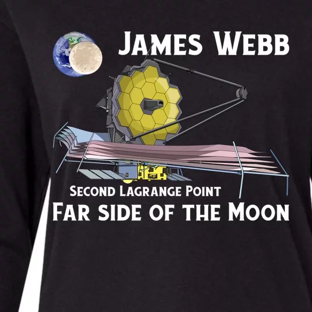 James Webb Space Telescope Moon Earth Second Lagrange Point Gift Womens Cotton Relaxed Long Sleeve T-Shirt