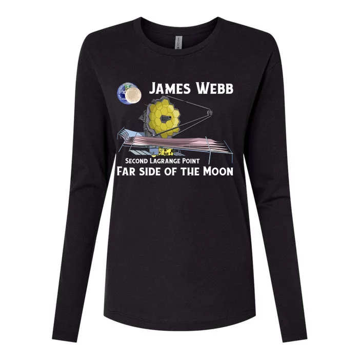 James Webb Space Telescope Moon Earth Second Lagrange Point Gift Womens Cotton Relaxed Long Sleeve T-Shirt