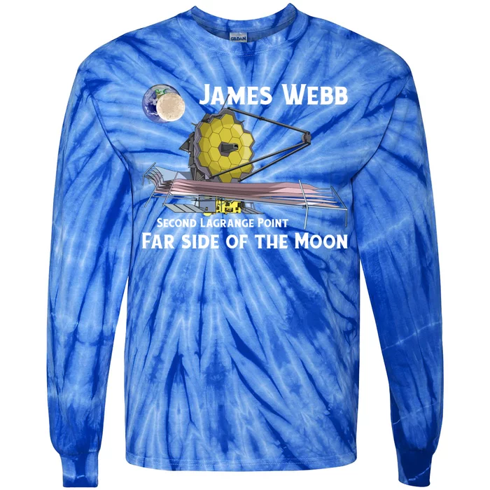 James Webb Space Telescope Moon Earth Second Lagrange Point Gift Tie-Dye Long Sleeve Shirt