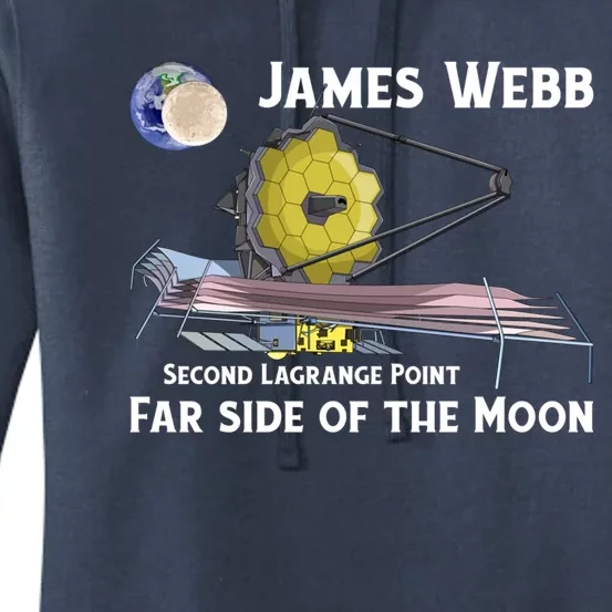 James Webb Space Telescope Moon Earth Second Lagrange Point Gift Women's Pullover Hoodie