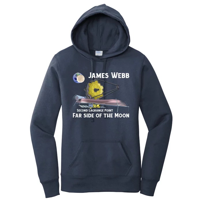 James Webb Space Telescope Moon Earth Second Lagrange Point Gift Women's Pullover Hoodie